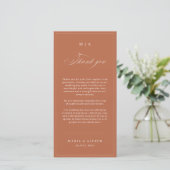 Elegant Monogram Wedding Thank You Card QR Code サンキューカード (スタンド正面)