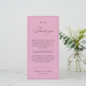 Elegant Monogram Wedding Thank You Card QR Code サンキューカード (スタンド正面)