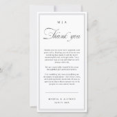 Elegant Monogram Wedding Thank You Card QR Code サンキューカード (正面)