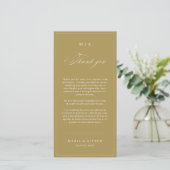 Elegant Monogram Wedding Thank You Card QR Code サンキューカード (スタンド正面)