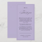 Elegant Monogram Wedding Thank You Card QR Code サンキューカード (正面/裏面)