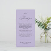 Elegant Monogram Wedding Thank You Card QR Code サンキューカード (スタンド正面)