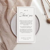 Elegant Monogram Wedding Thank You Card QR Code サンキューカード