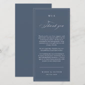 Elegant Monogram Wedding Thank You Card QR Code サンキューカード (正面/裏面)