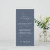 Elegant Monogram Wedding Thank You Card QR Code サンキューカード (スタンド正面)