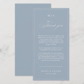 Elegant Monogram Wedding Thank You Card QR Code サンキューカード (正面/裏面)