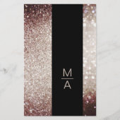 Elegant Monogramm Silber Rost チラシ (正面)