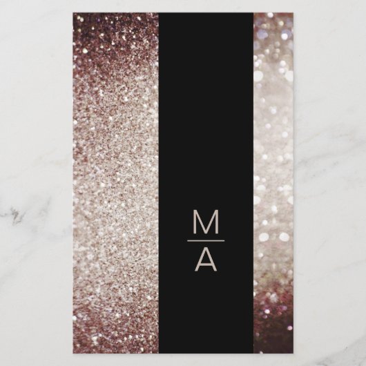 Elegant Monogramm Silber Rost チラシ (正面)