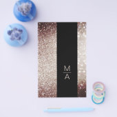 Elegant Monogramm Silber Rost チラシ (シングル)