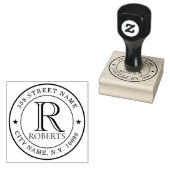 Élégant Monogramme Personnalisé ラバースタンプ (押印)