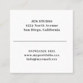 Elegant Monstera Logo  スクエア名刺 (裏面)