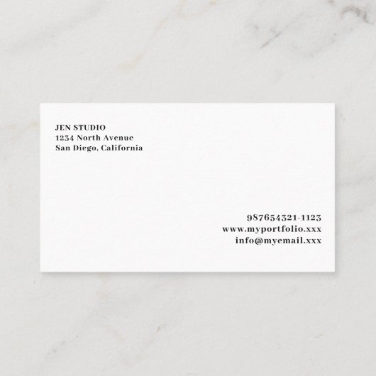 Elegant Monstera Logo  名刺 (裏面)