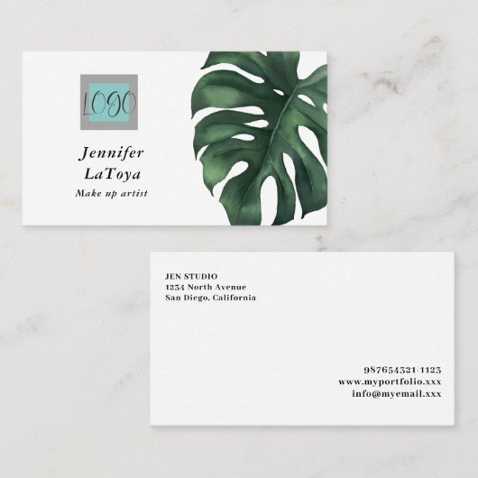 Elegant Monstera Logo  名刺 (正面/裏面)