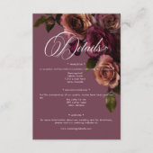 Elegant Moody Soft Rust & Burgundy Floral Details エンクロージャーカード (正面)