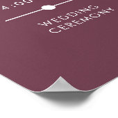 Elegant Moody Soft Rust Burgundy Order of Events  ポスター (角)