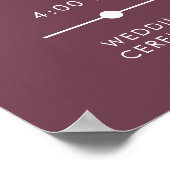 Elegant Moody Soft Rust Burgundy Order of Events ポスター (角)