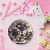 Elegant Moody Twilight Tea Party Paper Plate ペーパープレート (パーティー)