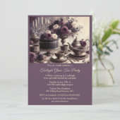 Elegant Moody Twilight Winter Tea Party Invitation 招待状 (スタンド正面)