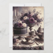 Elegant Moody Twilight Winter Tea Party Invitation 招待状 (裏面)
