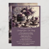 Elegant Moody Twilight Winter Tea Party Invitation 招待状 (正面/裏面)