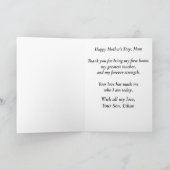 Elegant Moon Floral Mother’s Day Card from Son カード (内部)