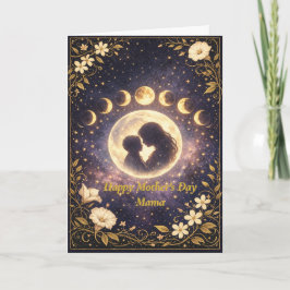 Elegant Moon Phase Mother’s Day Card for Mama カード