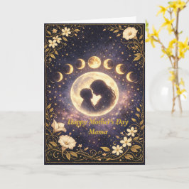 Elegant Moon Phase Mother’s Day Card for Mama カード