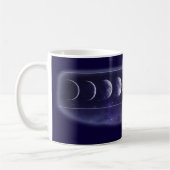 Elegant Moon Phases Galaxy Pattern Coffee Mug コーヒーマグカップ (左)