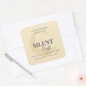 Elegant Moon & Stars Custom Holiday Candle Label スクエアシール (封筒)