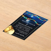 Elegant Moonlit Beach Wedding アクリル招待状 (レイダウン)