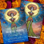 Elegant Moonlit Catrina Día de Muertos Celebration 招待状