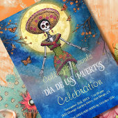 Elegant Moonlit Catrina Día de Muertos Celebration 招待状