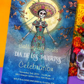 Elegant Moonlit Catrina Día de Muertos Celebration 招待状