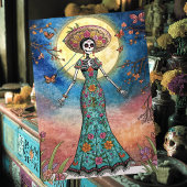 Elegant Moonlit Catrina Día de Muertos Celebration 招待状