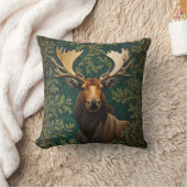 Elegant Moose William Morris Inspired クッション (ブランケット)