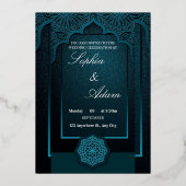Elegant Moroccan Wedding Invitation 箔招待状 (正面)