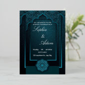 Elegant Moroccan Wedding Invitation 箔招待状 (立ち正面)
