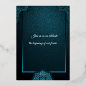 Elegant Moroccan Wedding Invitation 箔招待状 (裏面)