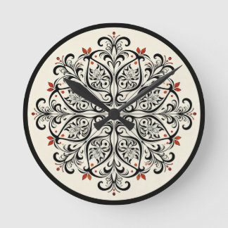 Elegant Moroccan Zellige Wall Clock ラウンド壁時計