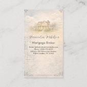 Elegant Mortgage Broker Home Blueprint Branding 名刺 (裏面)