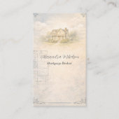 Elegant Mortgage Broker Home Blueprint Branding 名刺 (正面)