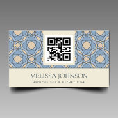 Elegant Mosaic Medical Spa & Esthetician QR Card 名刺