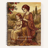 Elegant Mother and Daughter Custom Name Journal ノートブック (正面)