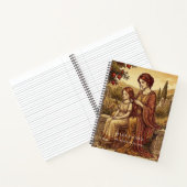Elegant Mother and Daughter Custom Name Journal ノートブック (内部)