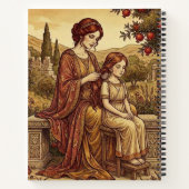 Elegant Mother and Daughter Custom Name Journal ノートブック (裏面)
