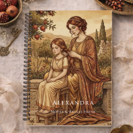 Elegant Mother and Daughter Custom Name Journal ノートブック