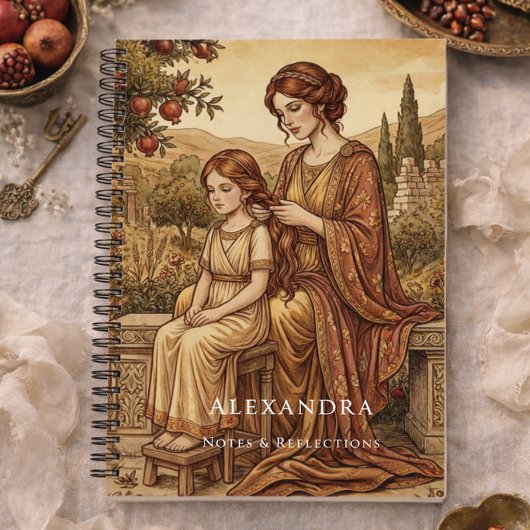Elegant Mother and Daughter Custom Name Journal ノートブック