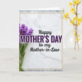 Elegant Mother In Law Day Card カード (黄色い花)