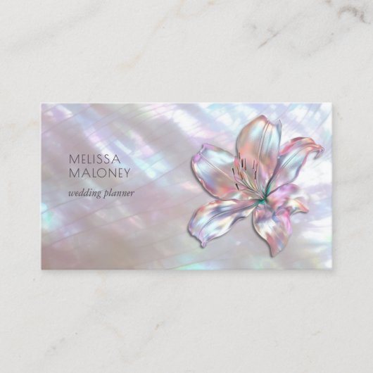 Elegant Mother-of-Pearl Lily 名刺 (正面)