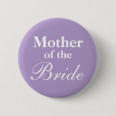 Elegant Mother of the bride lavender purple button 缶バッジ (正面)